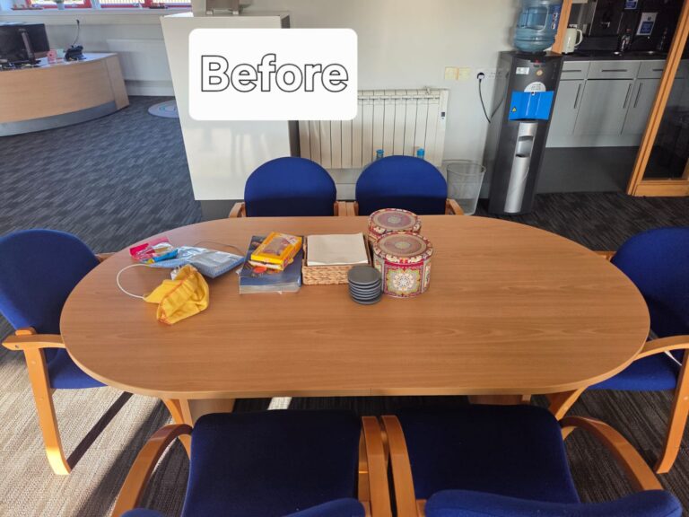01 after cleaning messy table and chair