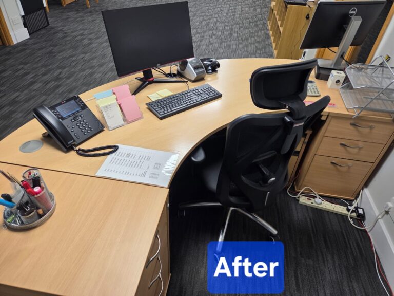 after clening messy desk